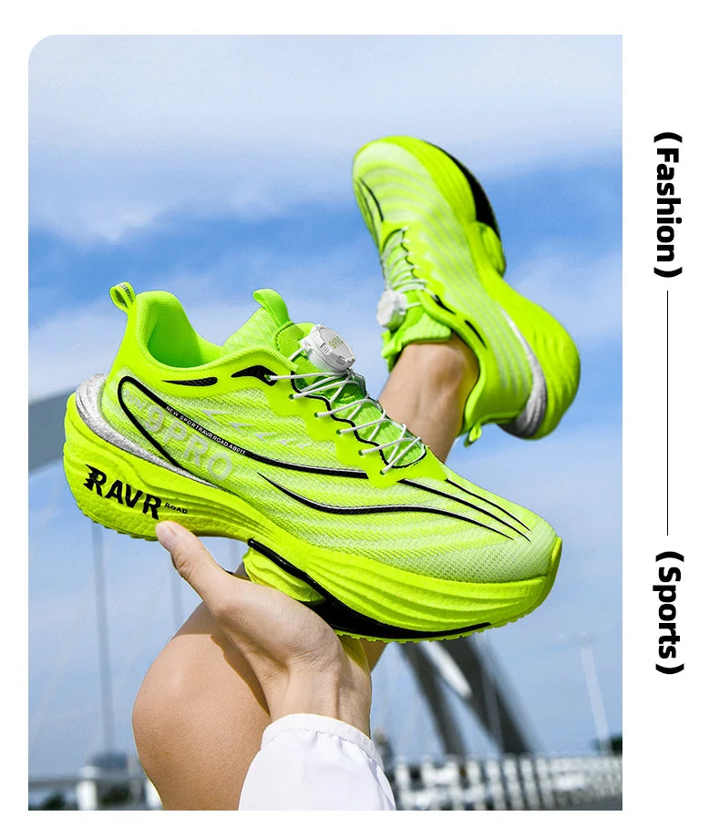 Marathon Running Shoes with Carbon Plate | Lightweight Breathable Non-Slip Sports Sneakers