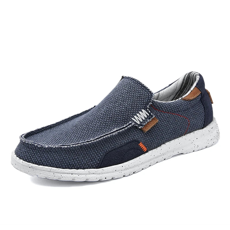 Summer Breathable Sneakers Men Canvas Shoes Slip On Loafers Men Comfty Casual Men Shoes Lightweight Flats Men Walking Zapatos