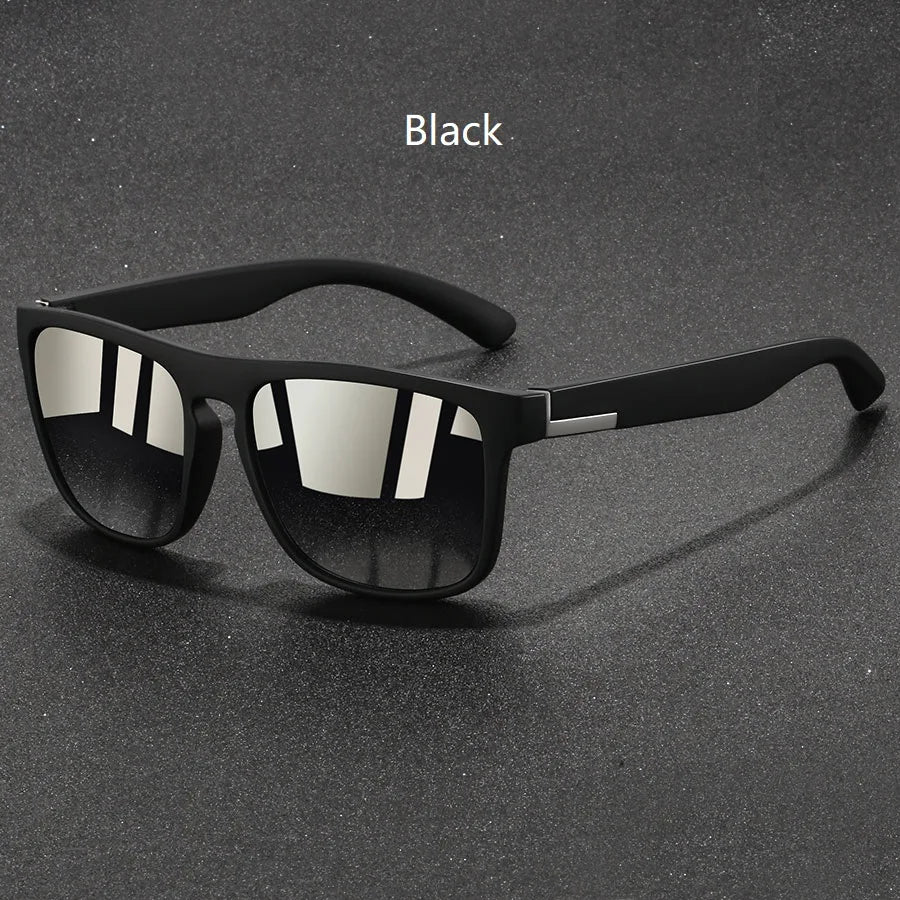 Fashion Vintage Square Sunglasses for Men & Women – Luxury Designer Fishing & Driving Glasses, Anti-Glare Retro Eyewear UV400