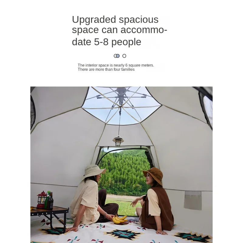 Outdoor Camping Fully Automatic Tent For Travel Beach Use 3 To 4 Person Party Tent