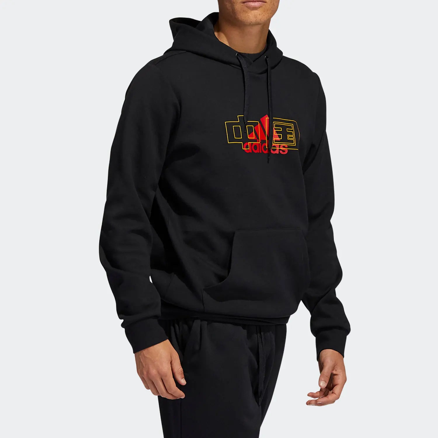 Men's Premium Loose Fit Graphic Hoodie - Cultural Heritage Printed Sport Sweatshirt - HF4671 - Onyx Black