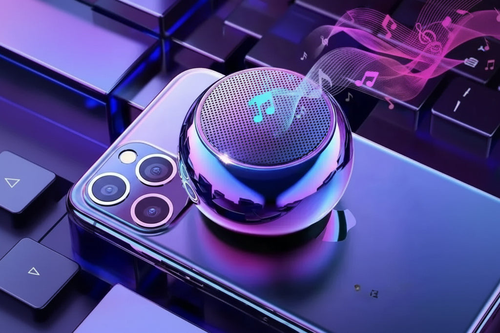 Wireless Bluetooth Speaker Portable Small Steel Gun Metal Heavy Stereo Surround Subwoofer Outdoor Mini Bluetooth Small Speaker