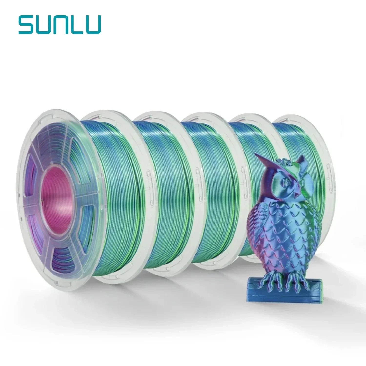SUNLU SILK Dual &Triple Colors  3D Printer Filament 5KG 1kg/roll 1.75mm Dimensional Accuracy +/- 0.02 mm 2.2 LBS (1KG) Fast Ship - trendingshoping.com