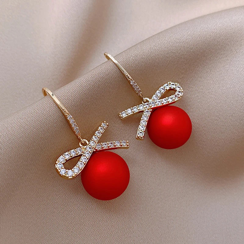Snowman Bowknot Earring Jewelry