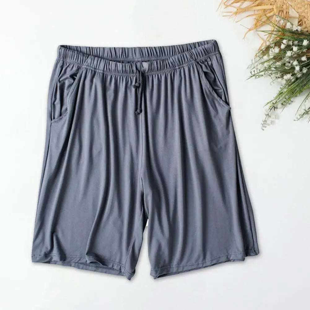 Men Silky Shorts Modal Summer Men Pajama Shorts Stay Cool Comfortable Men Shorts All-match Drawstring Shorts Men Accessories