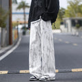 Jeans Mens Classic Straight Leg Jeans White Tie Dye Denim Pants Unisex Fashion Casual Trousers Streetwear Hip Hop Style Washed - trendingshoping.com