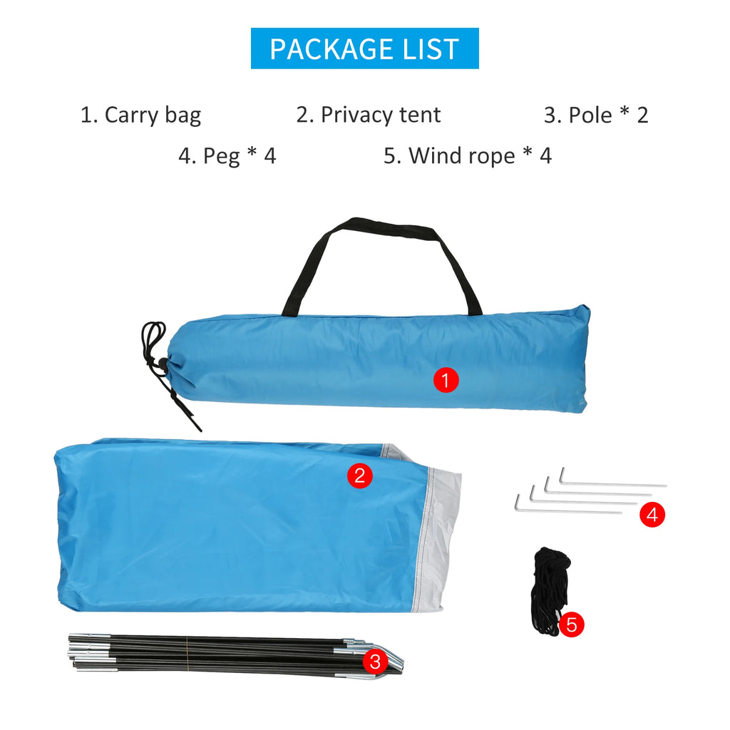 Portable Beach Shower Toilet Changing Privacy Tent With Window Sun Rain Outdoor Camping Shelter