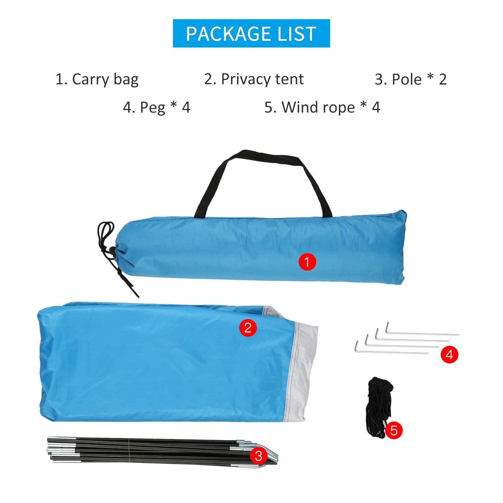 Portable Beach Shower Toilet Changing Privacy Tent With Window Sun Rain Outdoor Camping Shelter