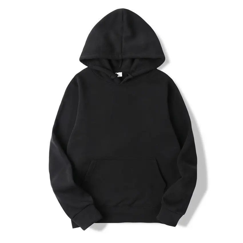 Black Hoodie – Unisex Fleece Pullover Sweatshirt for Men