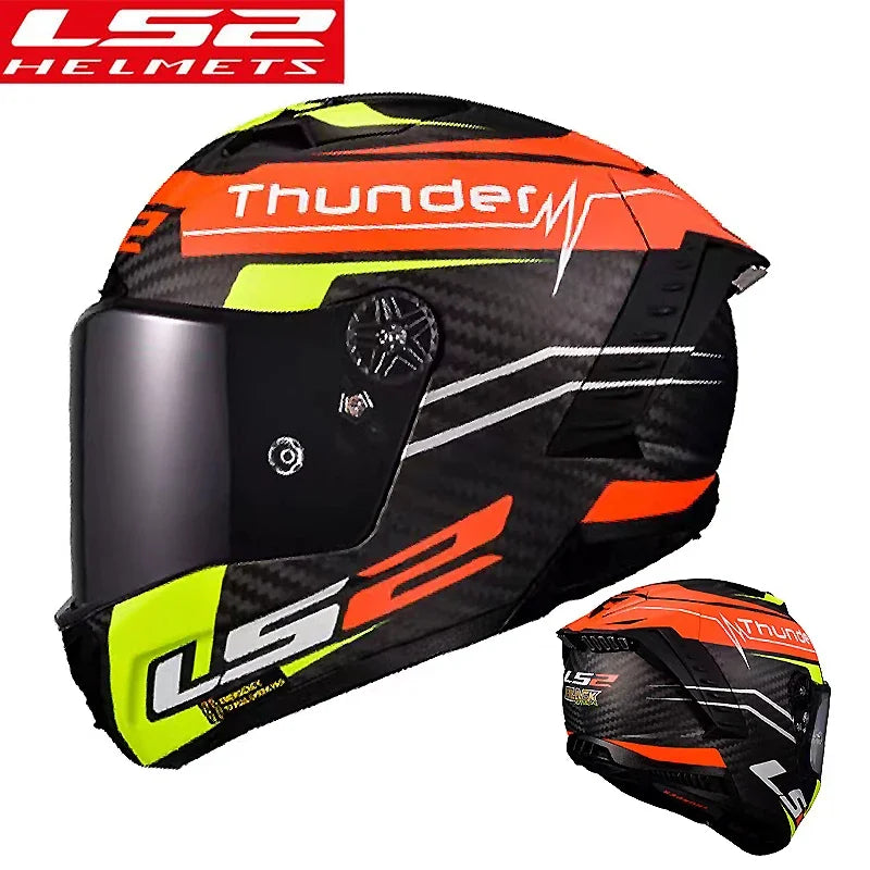 LS2 Thunder GP Aero Full Face Motorcycle Helmet FF805 Carbon Fiber