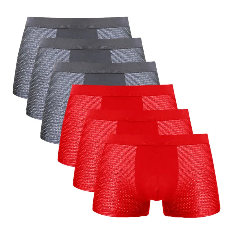 6PCS/Lot 8XL Mesh Mens Underwear Boxers Men Boxer Underwear men Boxers for Men Underwear Boxer Shorts Men Boxers Men Pantis