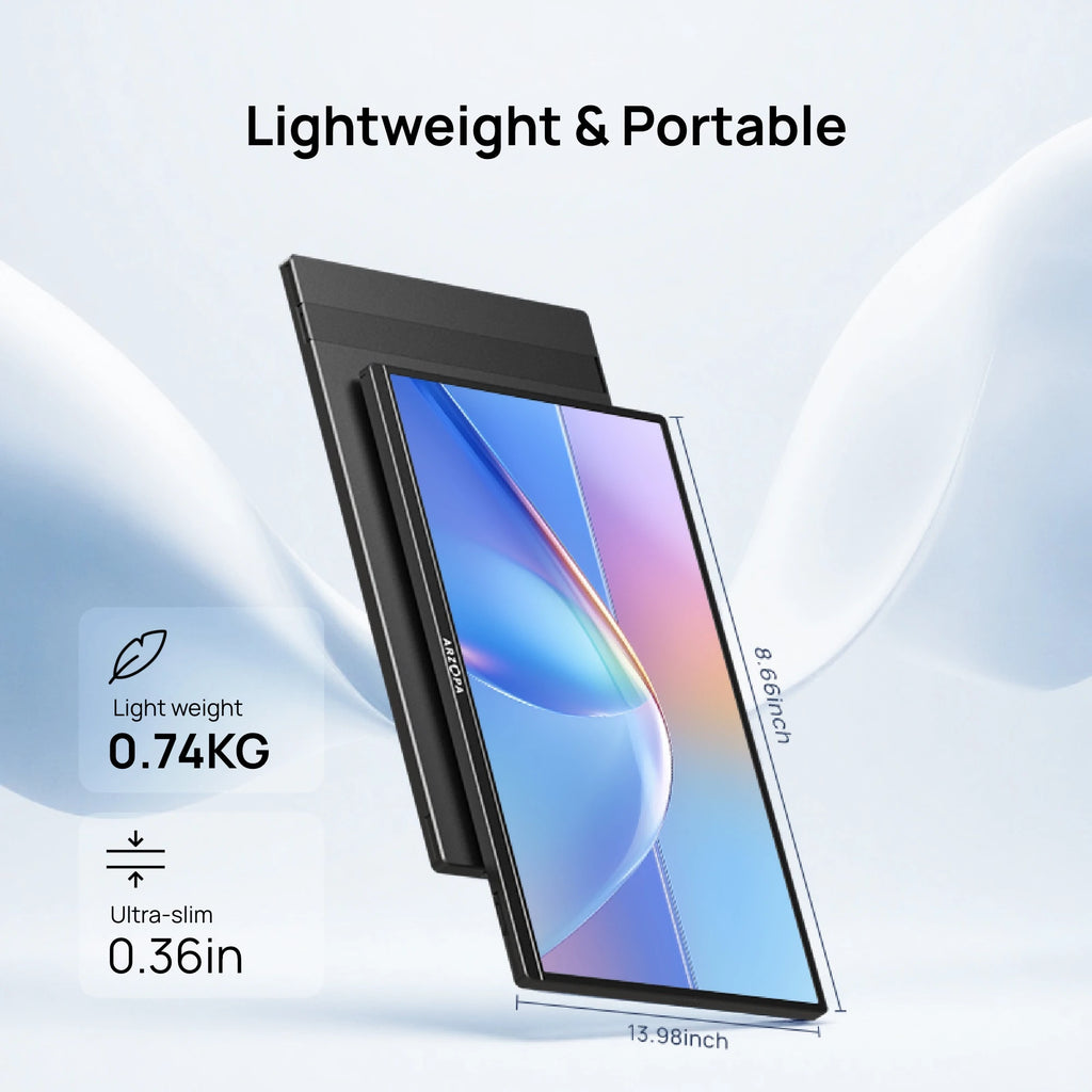 ARZOPA 15.6 inch Portable Monitor FHD 1080P IPS USB-C Mini-HDMI External Second Screen for Mac Laptop PC Switch Xbox PS4/5 Xbox - trendingshoping.com
