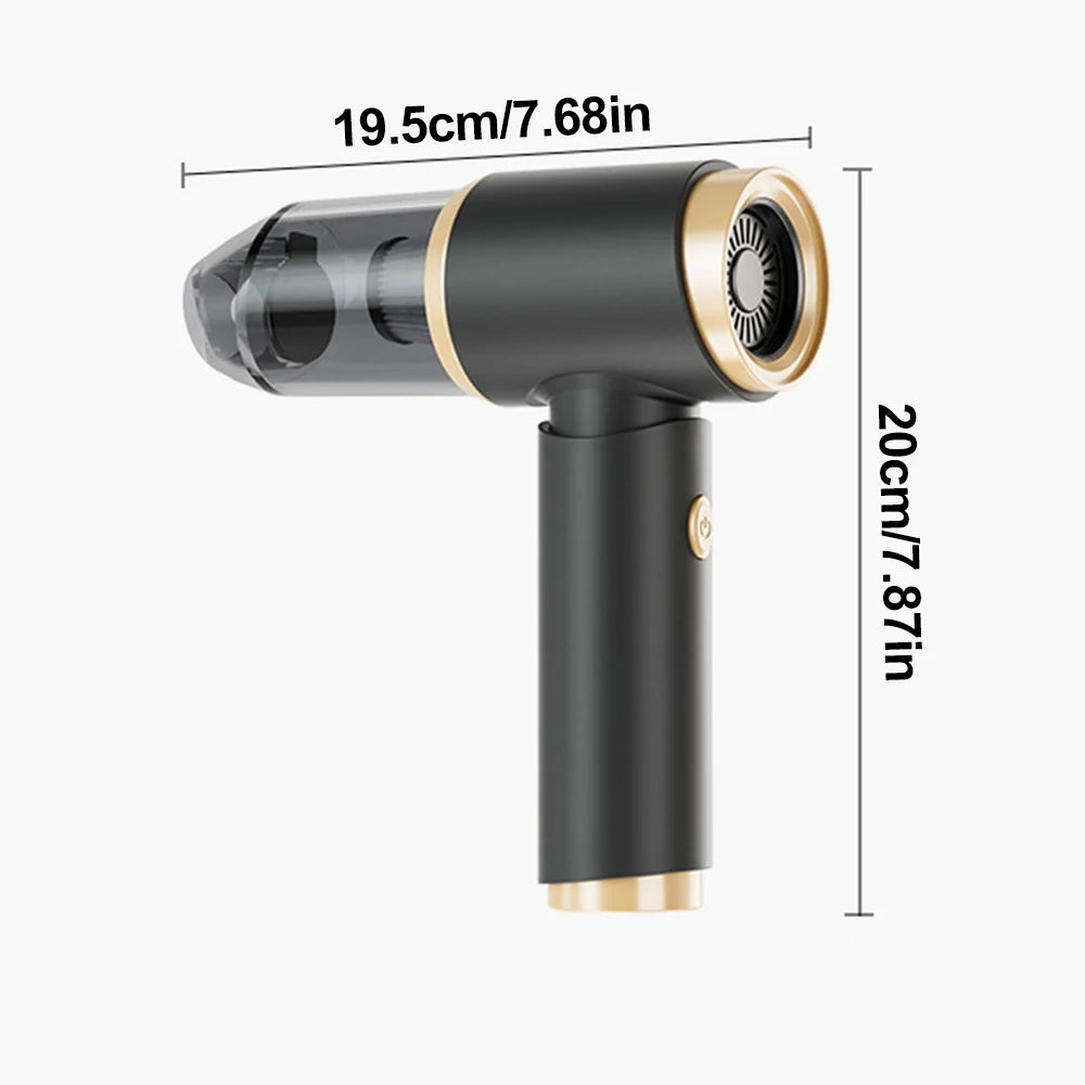 Cordless Rechargeable Car Vacuum Cleaner handheld Portable  Motor Vacuum Cleaner 60W With Short Long Nozzle Brush - trendingshoping.com