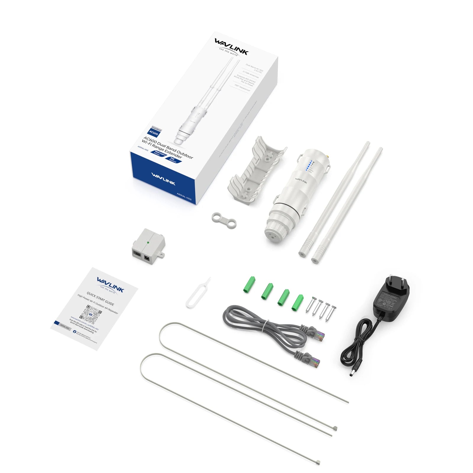 WAVLINK AC600/1200 High Power Outdoor Router Dual Band Weatherproof Long Range Mesh Technology 4 Directional Antennas - trendingshoping.com