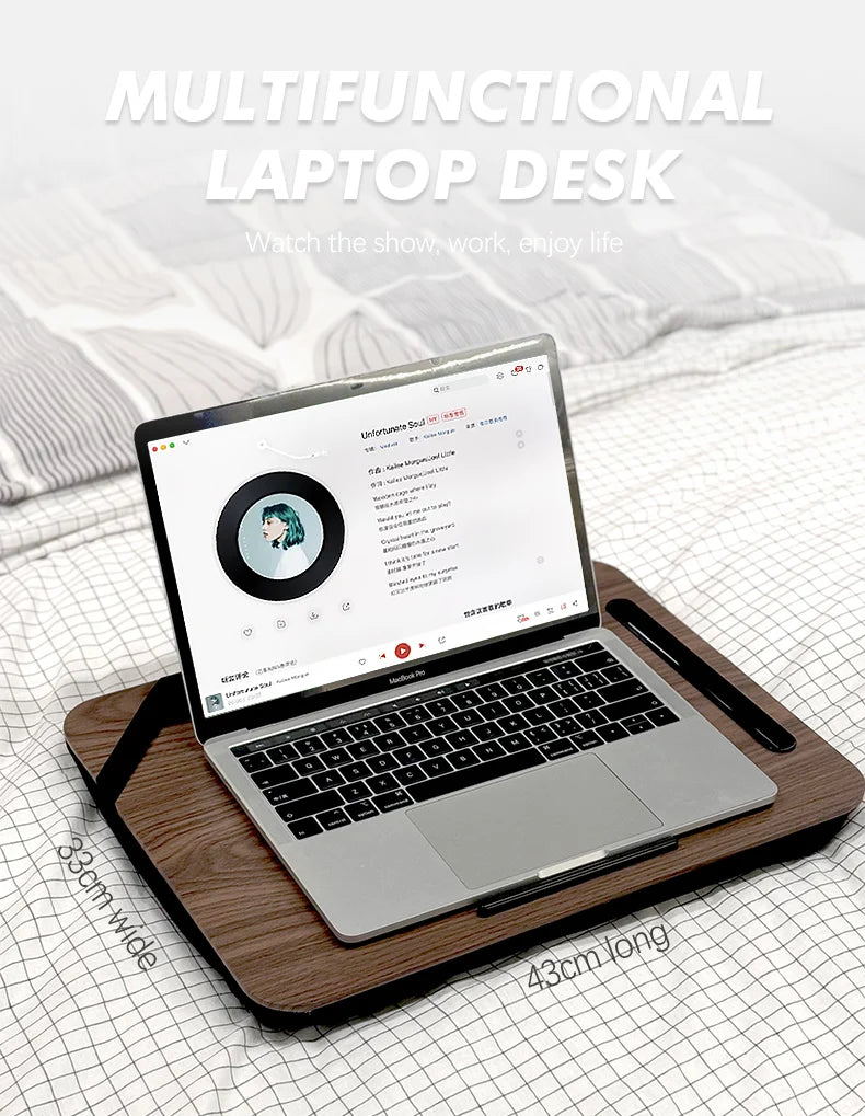 Laptop Desk Lazy Person Laptop Desk Portable With Handheld Ipad Slot Phone Slot Suitable For Bed Sofa Car - trendingshoping.com