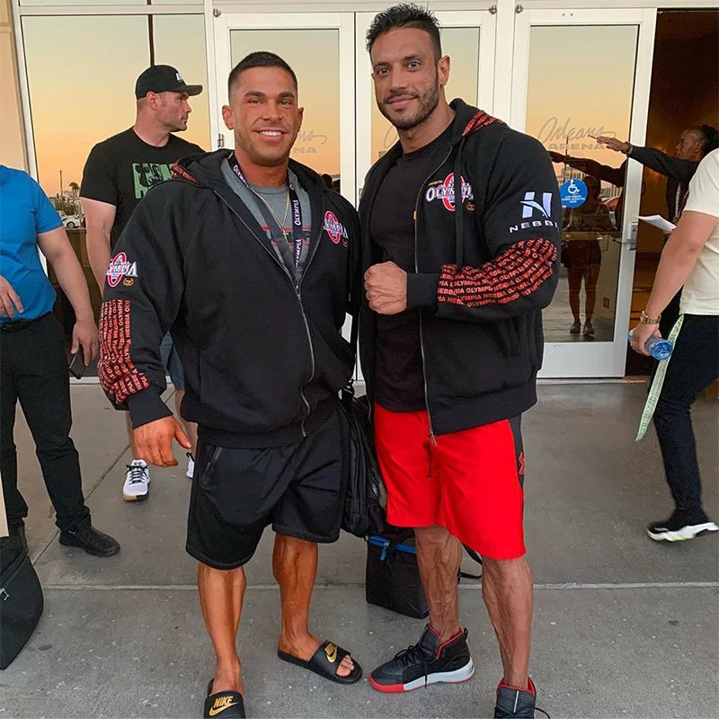 2026 New OLYMPIA Men Gyms Hoodies Gyms Fitness Bodybuilding Sweatshirt Pullover Sportswear Male Workout Hooded Jacket Clothing