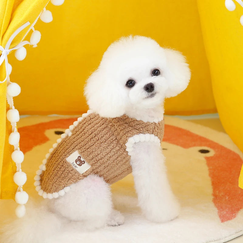 Soft Dog Cat Jacket Vest Winter Dogs Clothes Teddy Chihuahua Coat French Bulldog Apparel for Small Mid Dogs Puppy Warm Clothing - trendingshoping.com