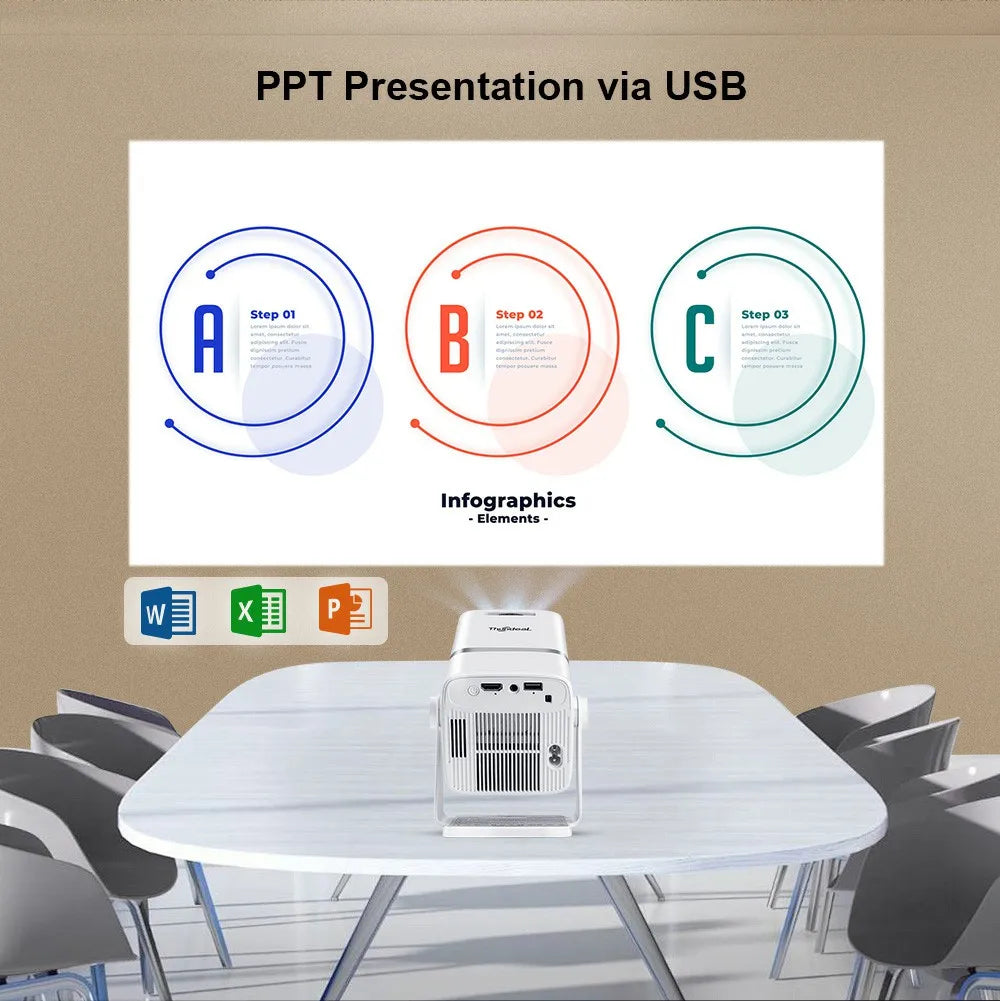 ThundeaL TD80W 4K Full HD Projector – Android Smart WiFi Home Theater Video Projector