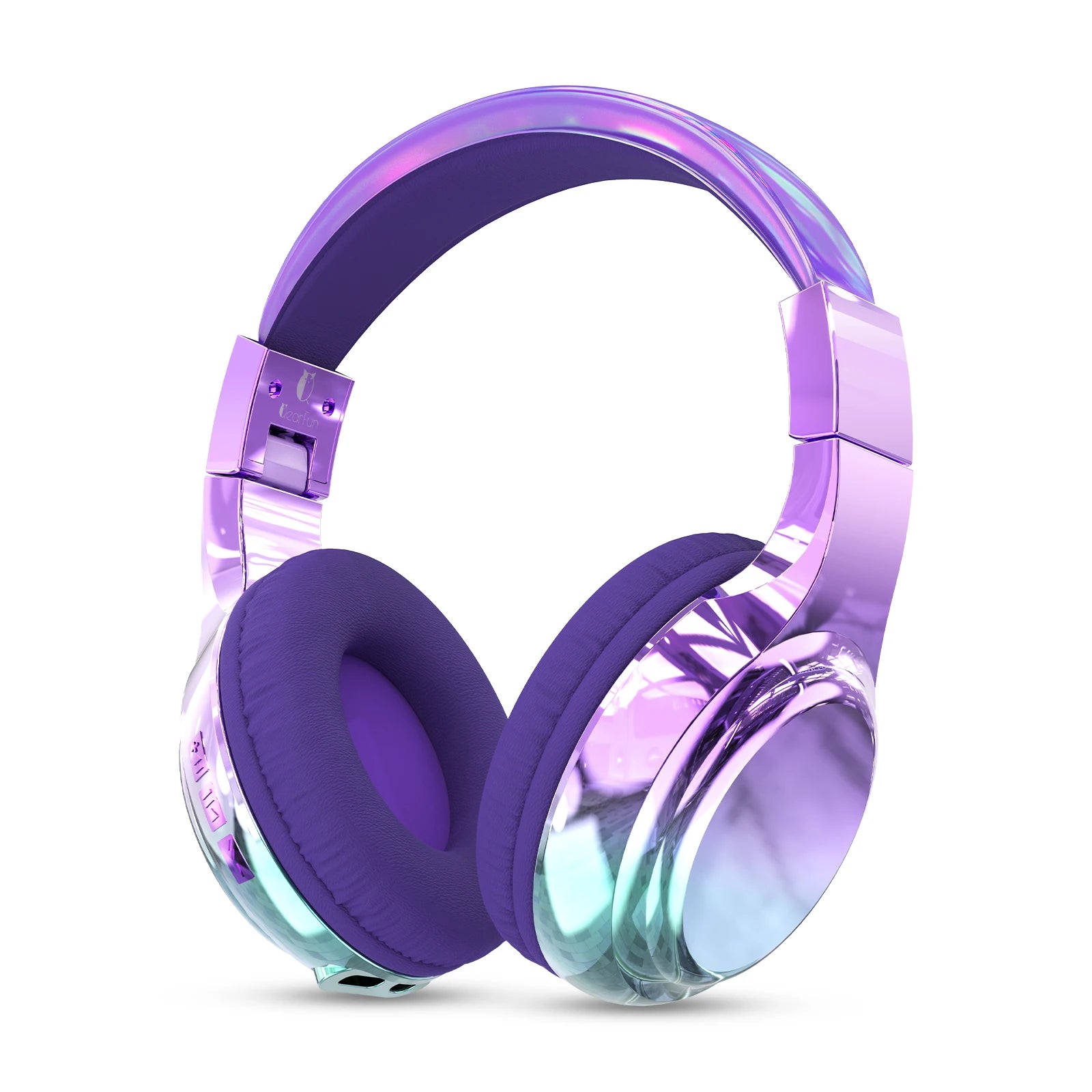 Glossy Bluetooth Headphones For Kids Girls Wireless Stereo Headset With Mic