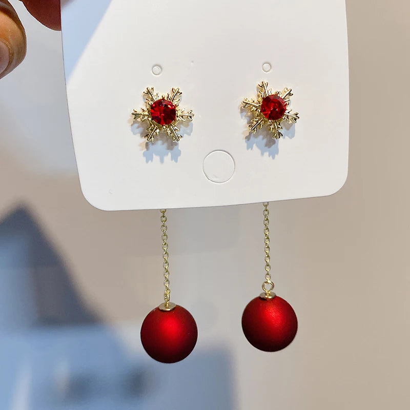 Snowman Bowknot Earring Jewelry