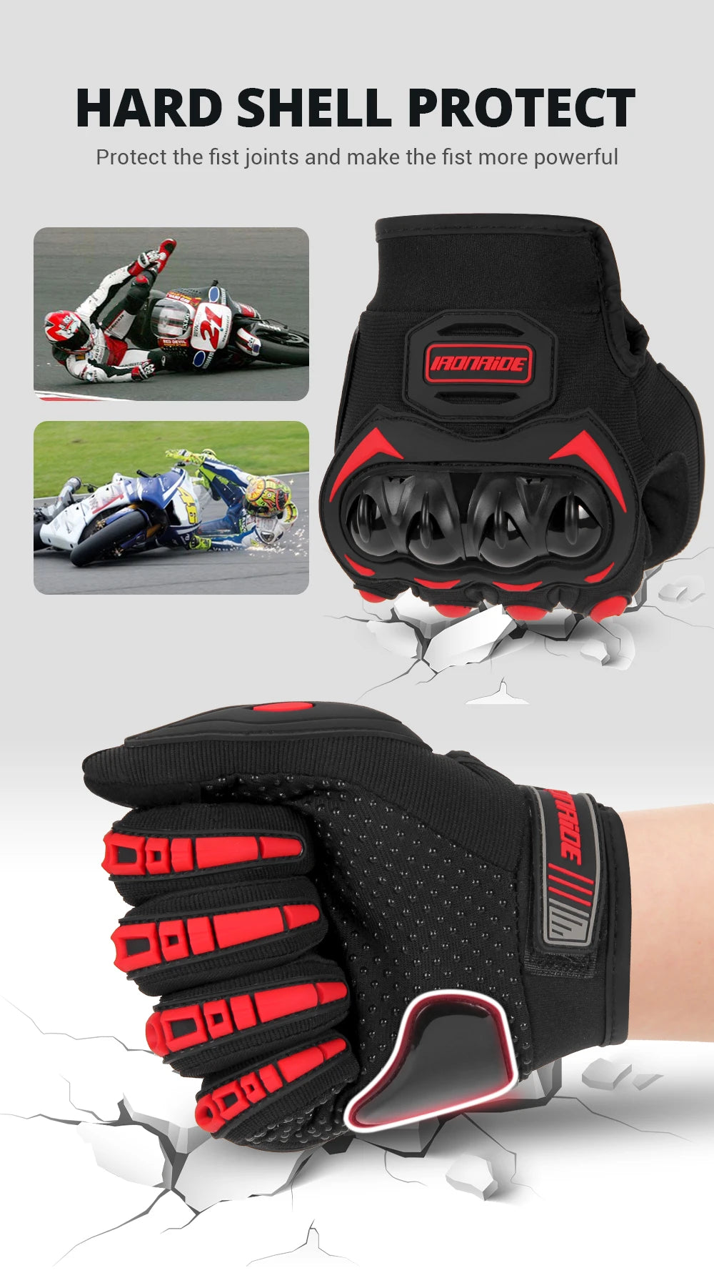 Motorcycle Riding Gloves Full Finger Touch Screen Waterproof Summer Gloves