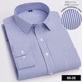 Men's Slim Fit Long Sleeve Shirt – Formal Plain Cotton Shirt with Single Pocket, Soft Plaid Office & Designer Tops"