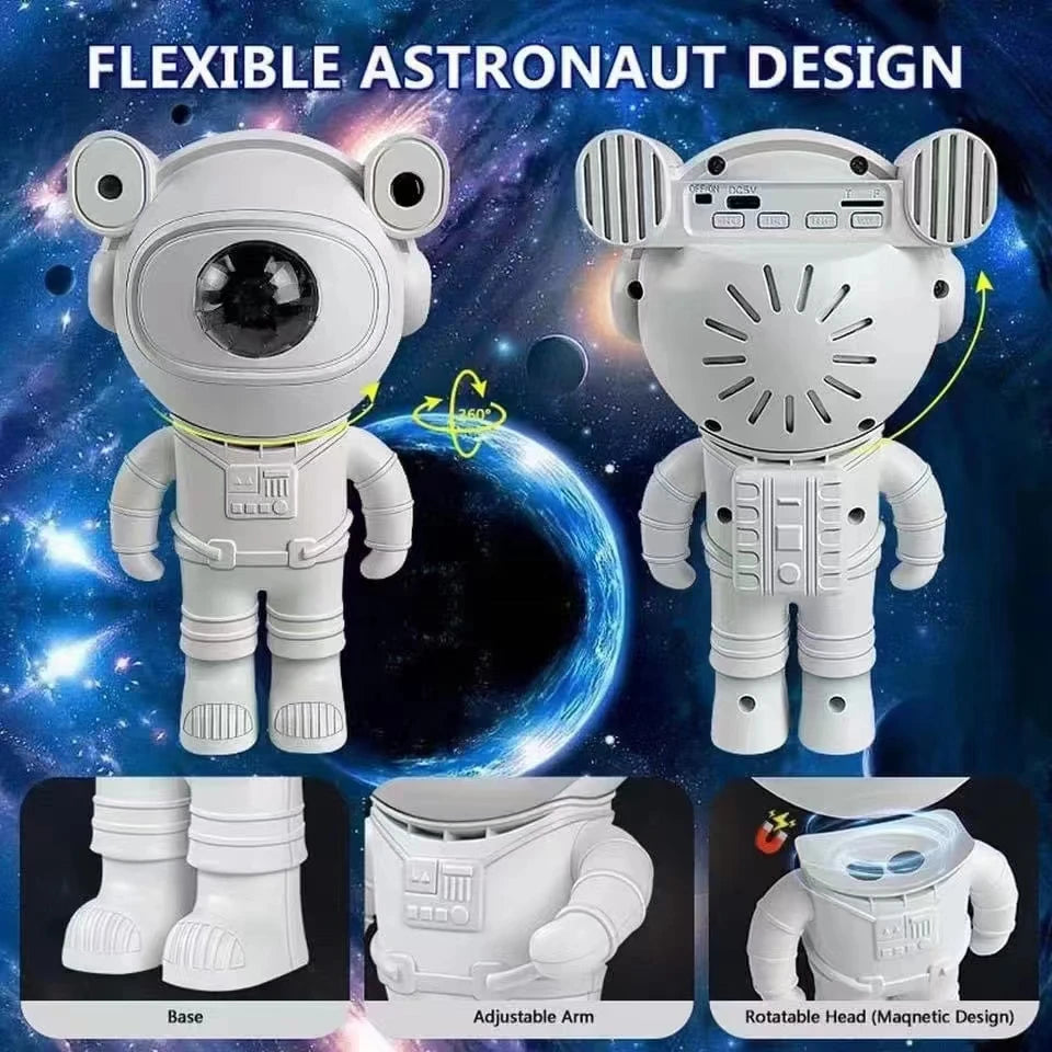 Astronaut Star Projector with Hi-Fi Bluetooth Speaker – Aesthetic Room Decor & Gaming Lights