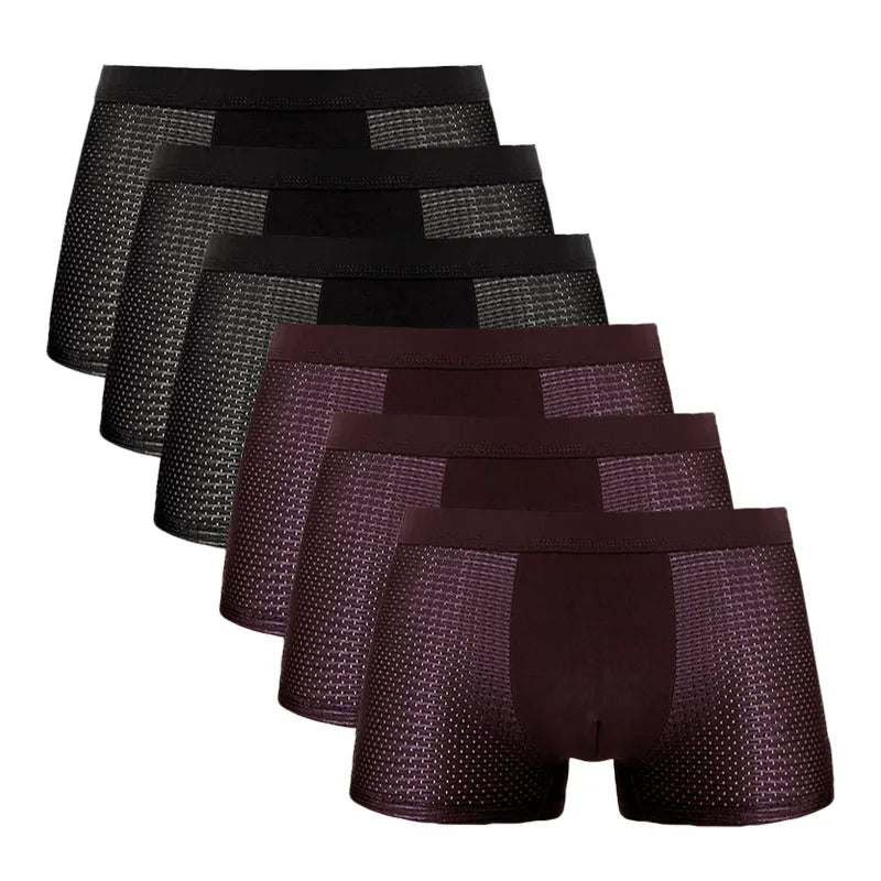6PCS/Lot 8XL Mesh Mens Underwear Boxers Men Boxer Underwear men Boxers for Men Underwear Boxer Shorts Men Boxers Men Pantis