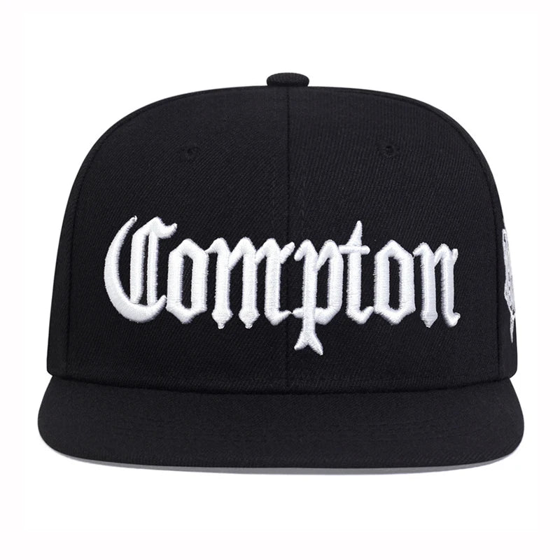 COMPTON Embroidered Hip Hop Baseball Cap – Adjustable Snapback for Men & Women