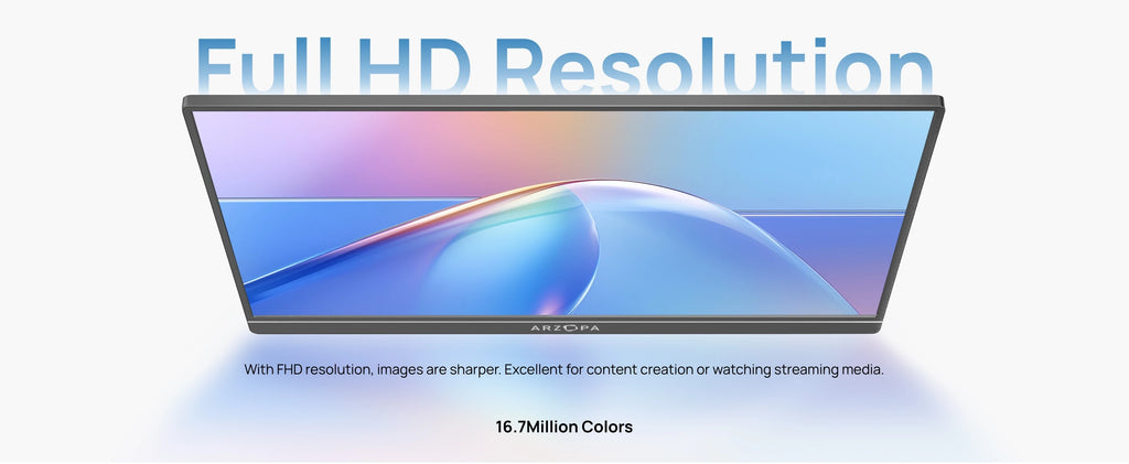 ARZOPA 15.6 inch Portable Monitor FHD 1080P IPS USB-C Mini-HDMI External Second Screen for Mac Laptop PC Switch Xbox PS4/5 Xbox - trendingshoping.com