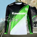 25 26 New Kawasaki Racing Team Motorcycle Off Road Long Sleeve Shirt Mens Outdoor Sports Cycling T Shirt