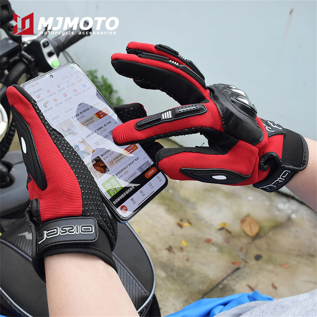 Motorcycle Gloves Breathable Racing Gloves Steel Protective Motorcyclists Riding Gloves Touch Screen Moto Biker Gloves Summer