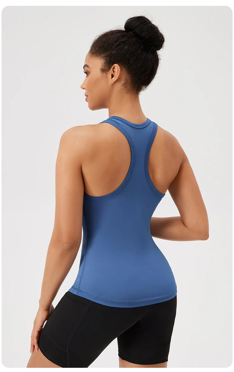 Women’s Sleeveless Yoga Tank Top - Breathable Gym Sport Shirt for Running