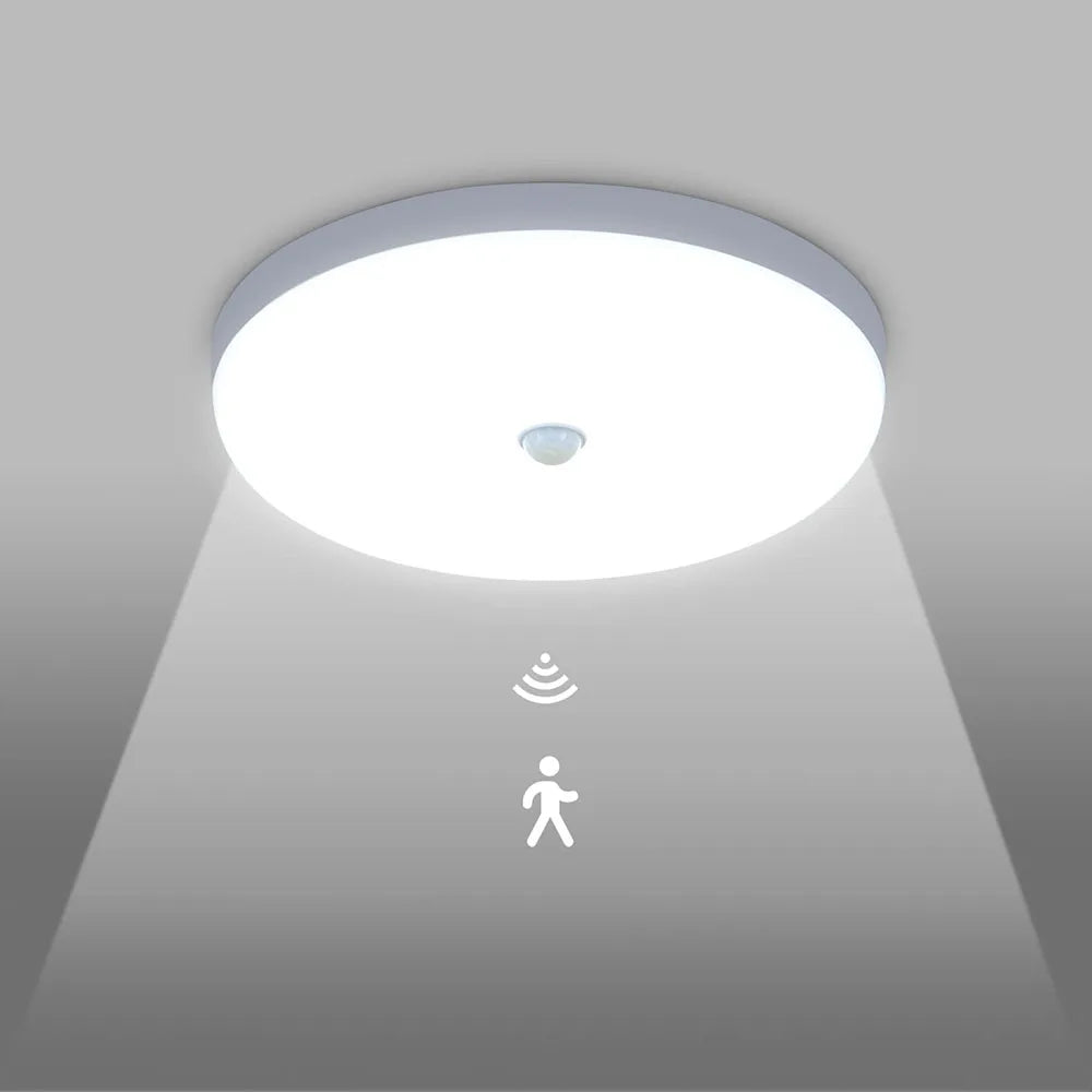 Smart Home LED Ceiling Light With PIR Motion Sensor 20W 30W AC Indoor Lamp For Room Hallway Corridor