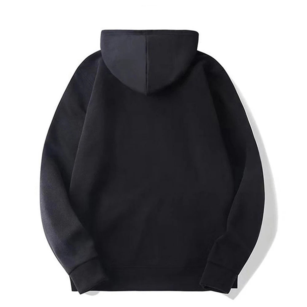 Black Hoodie – Unisex Fleece Pullover Sweatshirt for Men