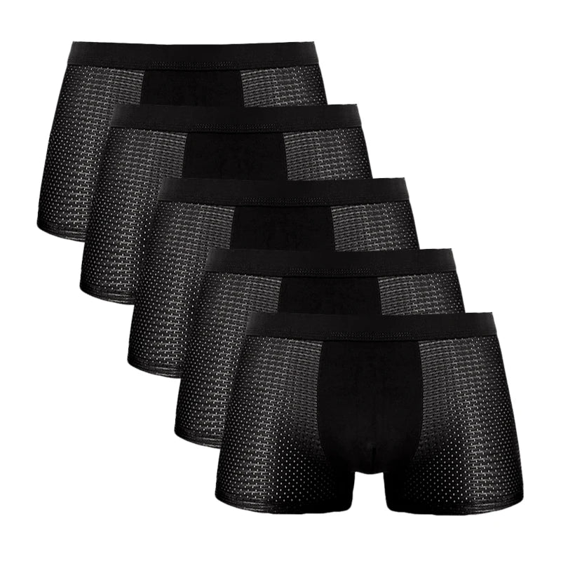 5PCS/Lot 8XL Mesh Mens Underwear Boxers Men Boxer Underwear men Boxers for Men Underwear Boxer Shorts Men Pantis Men Boxers