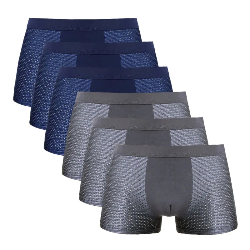 6PCS/Lot 8XL Mesh Mens Underwear Boxers Men Boxer Underwear men Boxers for Men Underwear Boxer Shorts Men Boxers Men Pantis
