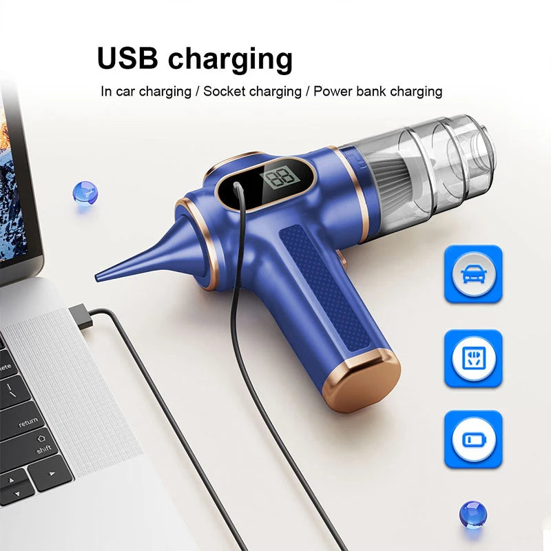 BELIBUY Portable Car Vacuum Cleaner Multifunctional Household Cleaning Machine High-Power Office Strong Carpet Cleaner Machine - trendingshoping.com
