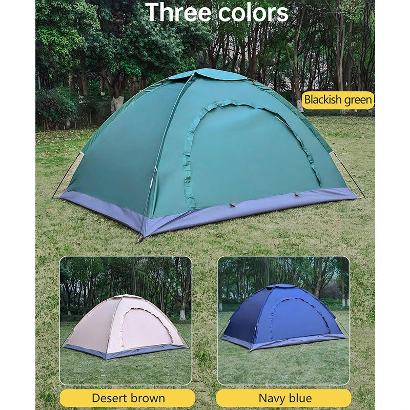 Outdoor Camping Tent Portable Hand Built Windproof Rain Sun Protection Hiking Tent For Couples And Children Double Bed Use
