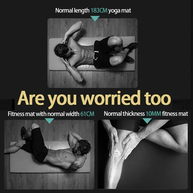 Thick Yoga Mat 15mm 20mm Anti Slip Fitness Exercise Mat for Yoga Pilates Gym 183×60cm