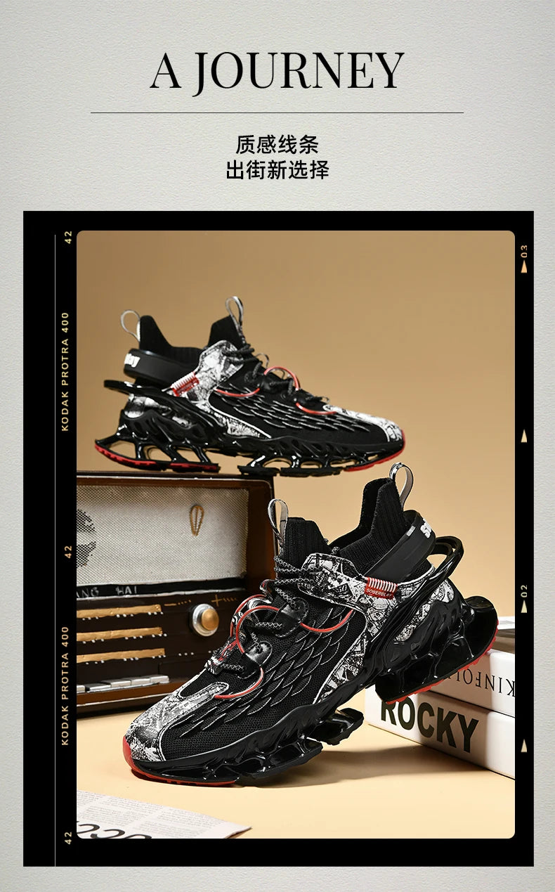 Elite Racer Series - Luxury Breathable Performance Sneakers - Men's Urban Fashion Trainer - SKU-CODE