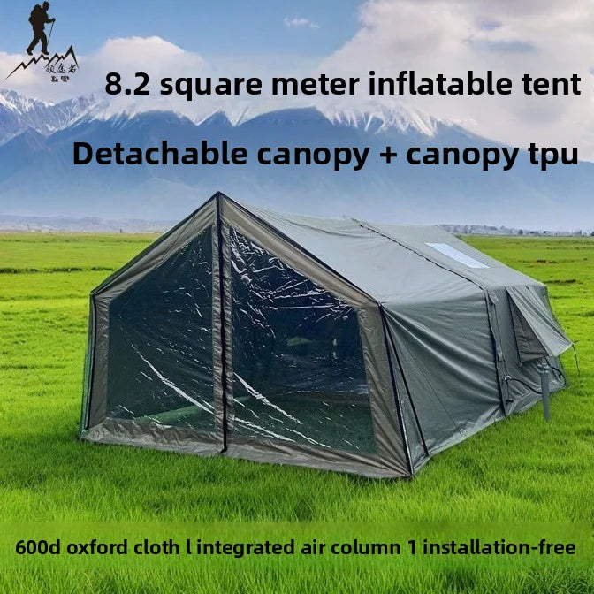 Inflatable Camping Air Tent Portable Outdoor Fabric Large High Quality House Tent 8 Point 2 Square Meters