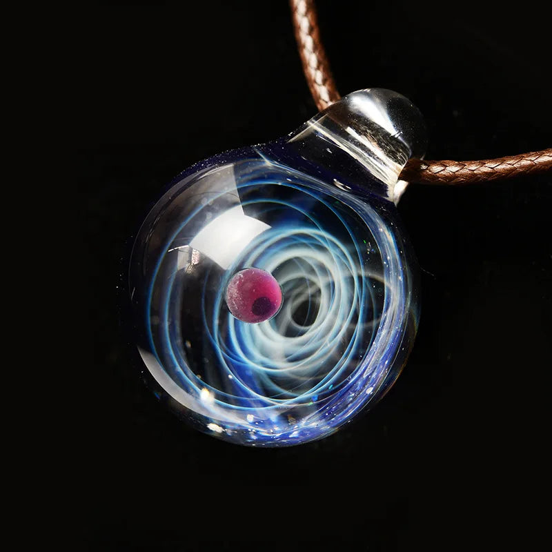 Universe Starry Skys Glass Ball Dreamy Pendants Celestial Body Men Women Personalized Fashion Necklaces Jewelry Christmas Gift - trendingshoping.com