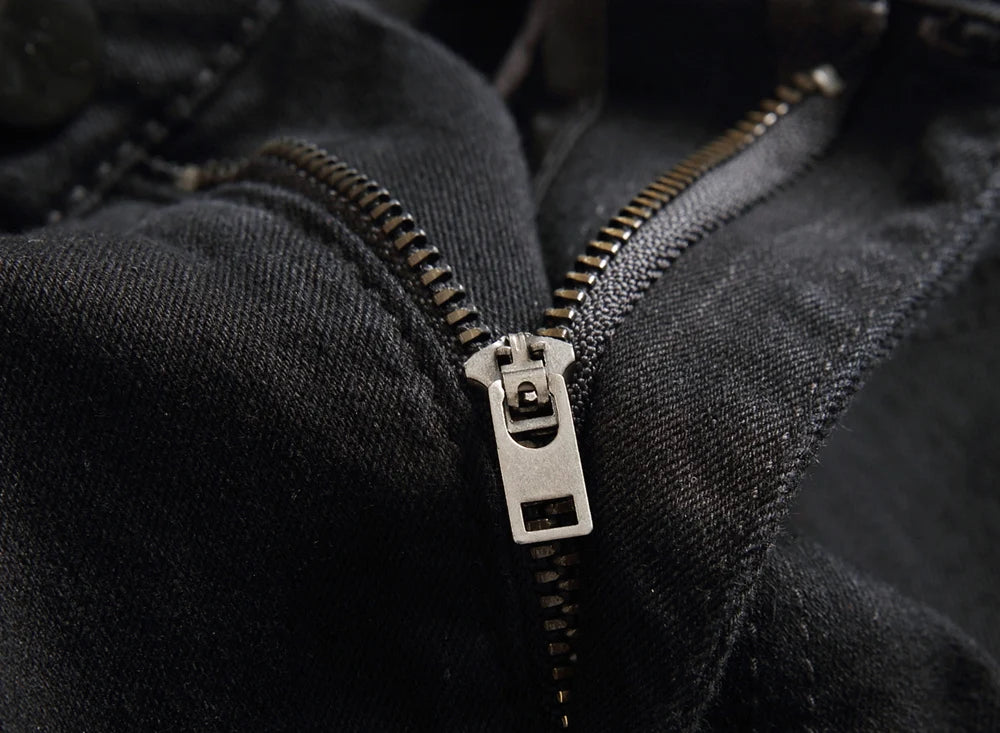 Jeans For Men Fashion Ripped Biker Skinny Denim Trousers High Street Slim Jogging Pants Homme