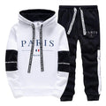 Men Hooded Sweatshirt and Sweatpants Set Casual Sportswear