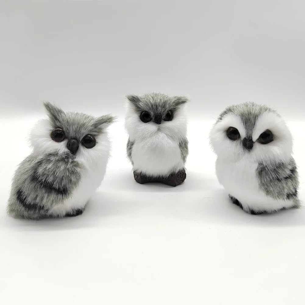 Simulation Owl Ornaments Plush Toys Cute Doll Artificial Fur Toy Christmas Tree Decor Pendant Christmas Gift For Kids Home Decor - trendingshoping.com