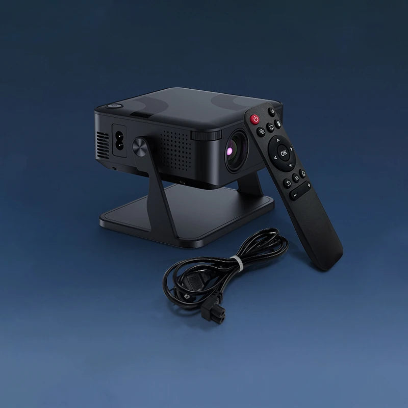 Portable 650ANSI Projector Native 1080P Android 11 Auto Focus & Keystone 4K 360° Rotate Wifi6 BT5.2 Airmouse Home Theater