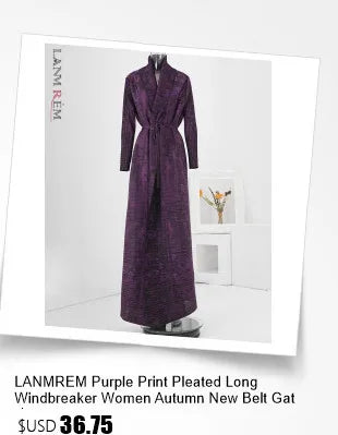 LANMREM Fashion Designer Print Pleated Windbreaker Women Scraf Collar Belt Gathered Waist Contrast Color 2024 New Coat 32C1261 - trendingshoping.com