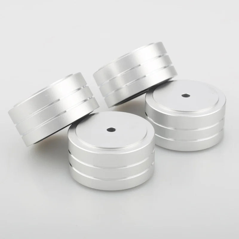 Speaker Spikes Stand Feet Pad Foot For Speakers CD Amplifier 58x22mm 40x20mm Aluminum Alloy Rubber Portable Audio Video 4sets