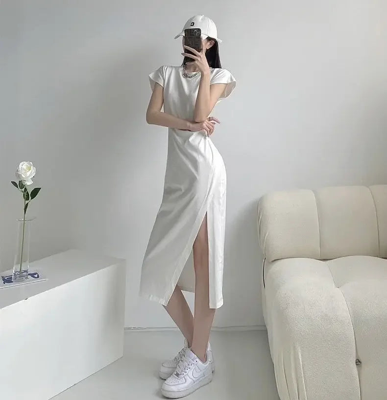 White Dresses for Women 2025 Woman Dress Clothes Midi X New in Chic and Elegant Pretty Cheap Casual Y2k Outfits Harajuku